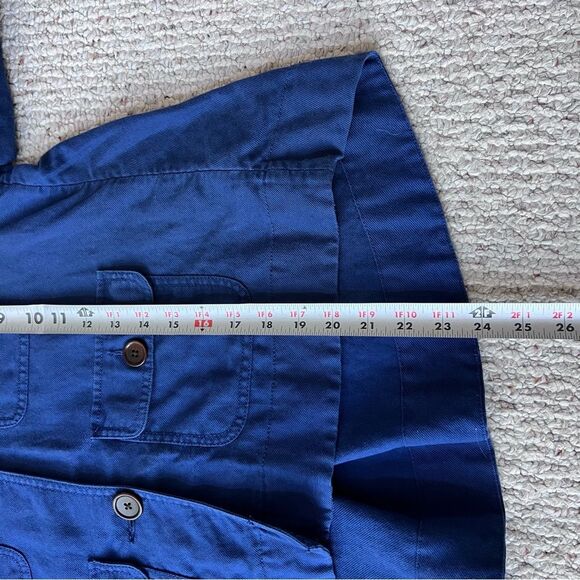 Kate Spade New York Womens Blue Broome Street Surplus Cotton Linen Jacket - Picture 11 of 12